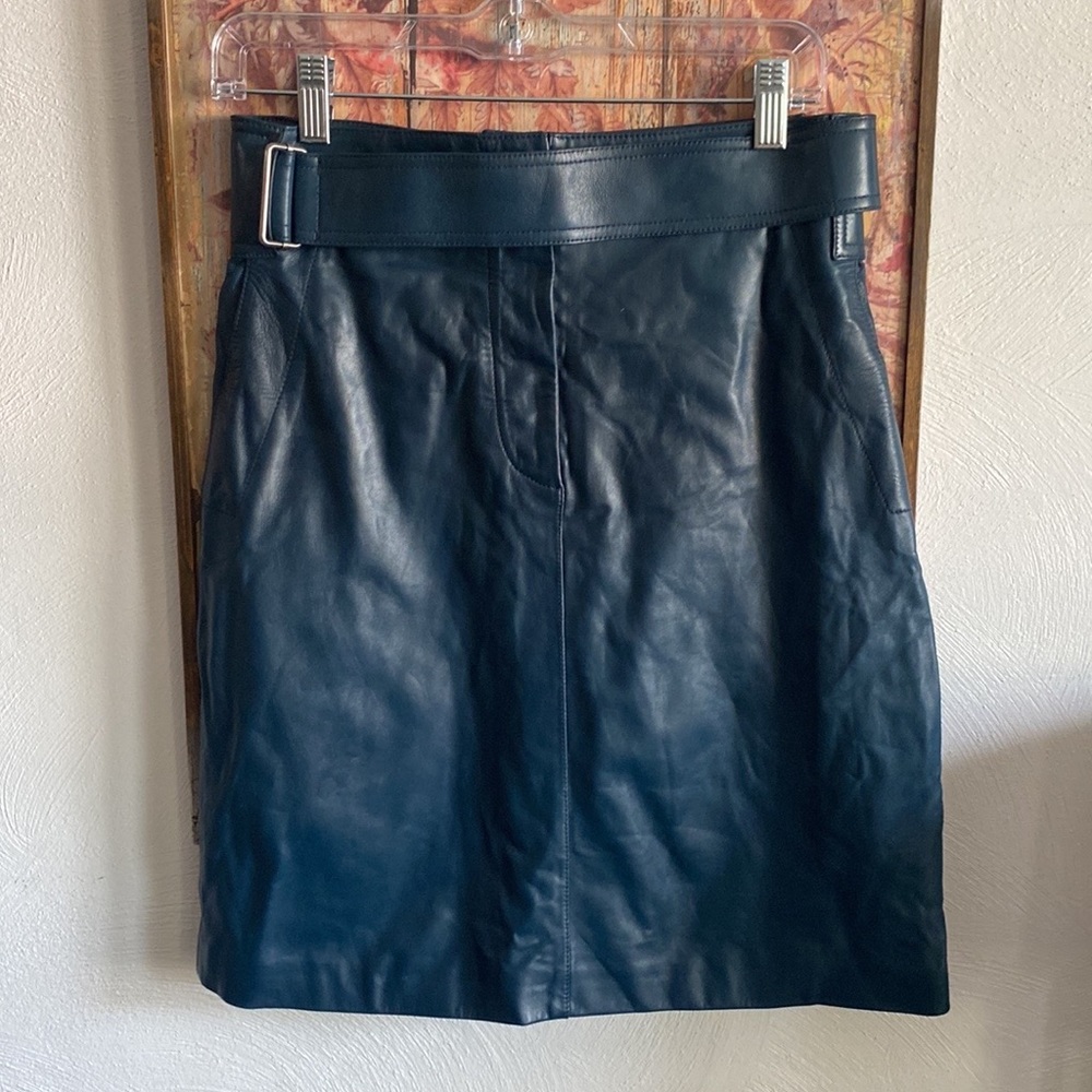 CALVIN KLEIN COLLECTION 💯 LEATHER PENCIL SKIRT 6